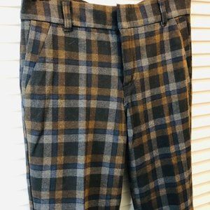 KUT Diana Skinny Stretch Plaid Pants Autumn Colors Sz 0